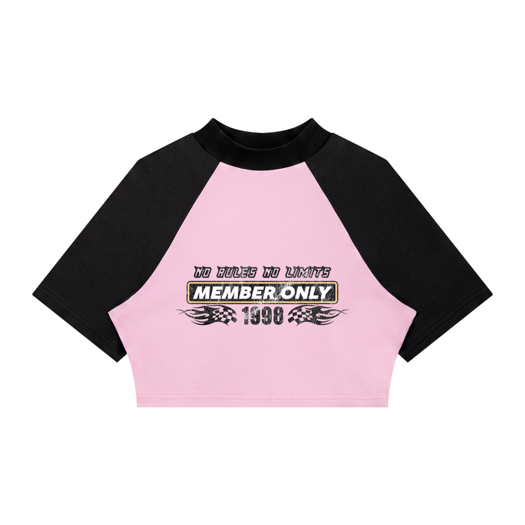 STYLESTREET — Women's Color Block Raglan Crop Tee