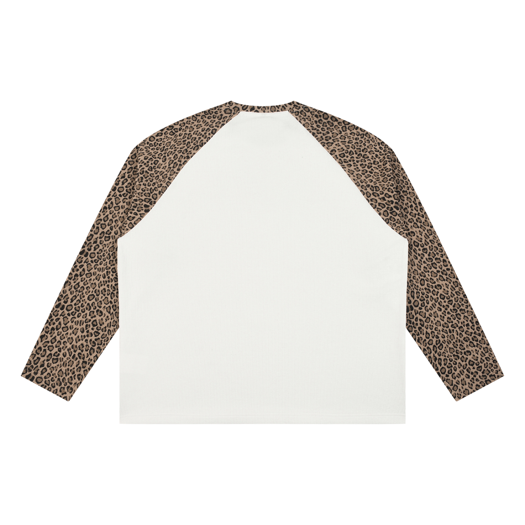 STYLESTREET — Leopard Raglan Long Sleeve T-Shirt