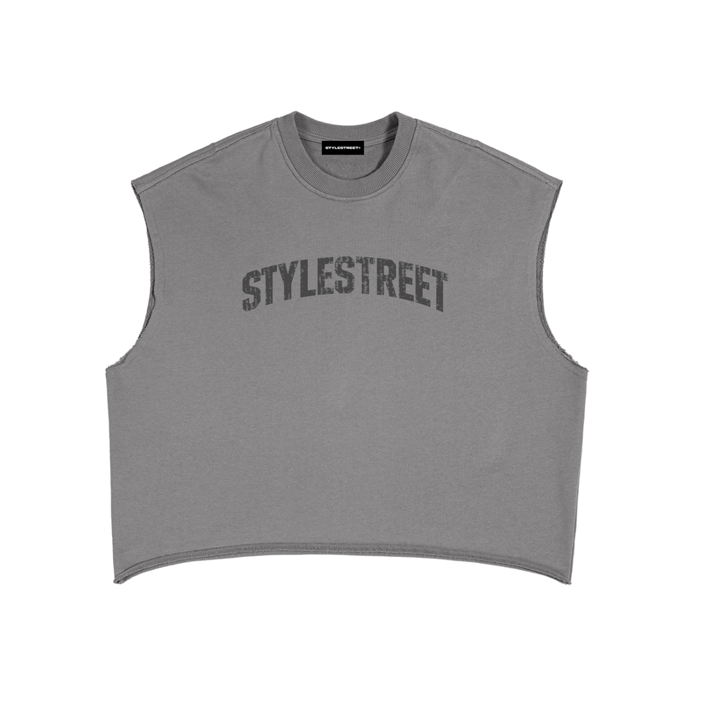 STYLESTREET French Terry Boxy Tank Top