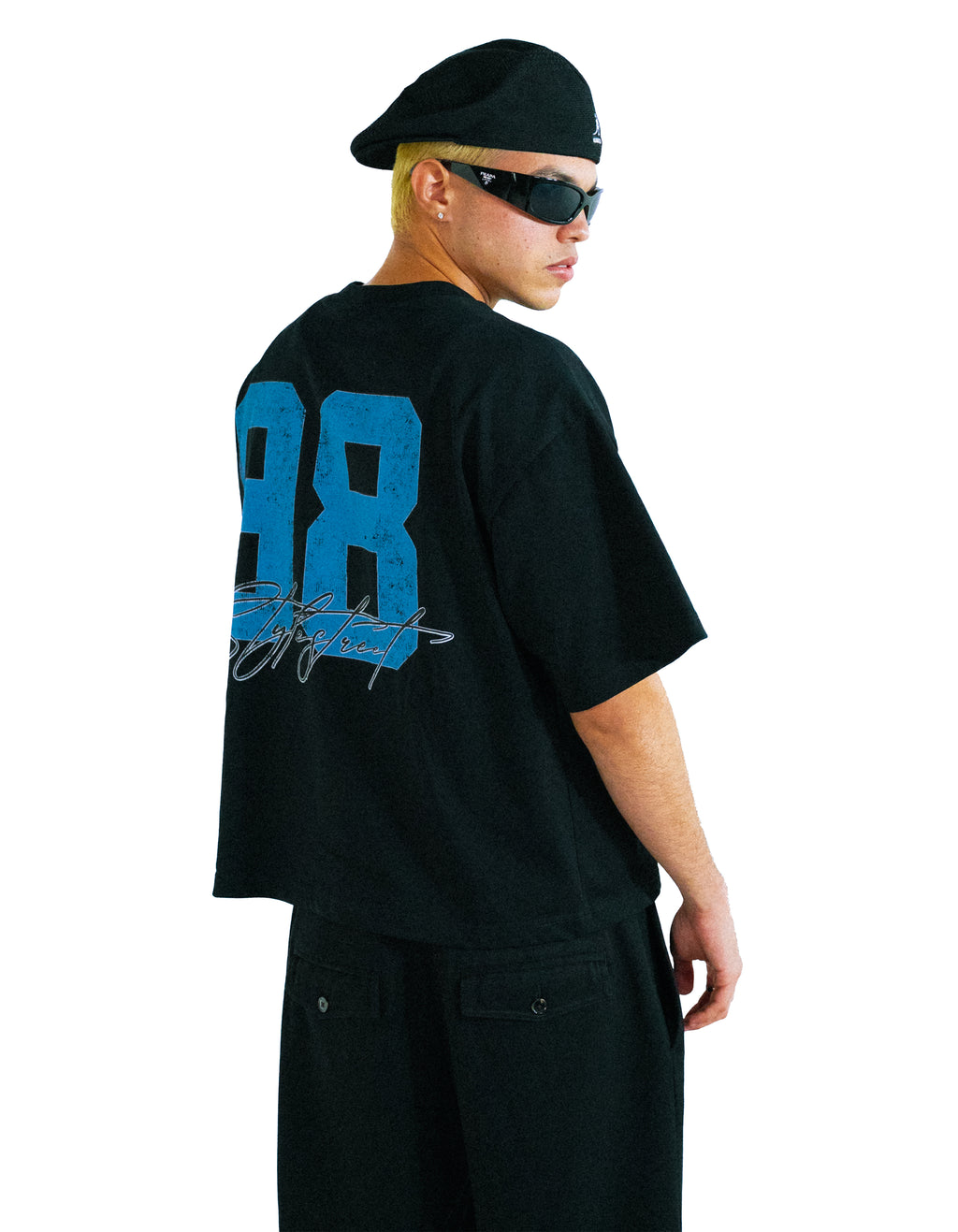 Stylespicy — T-shirt Cropped Boxy Fit Negra 280GSM