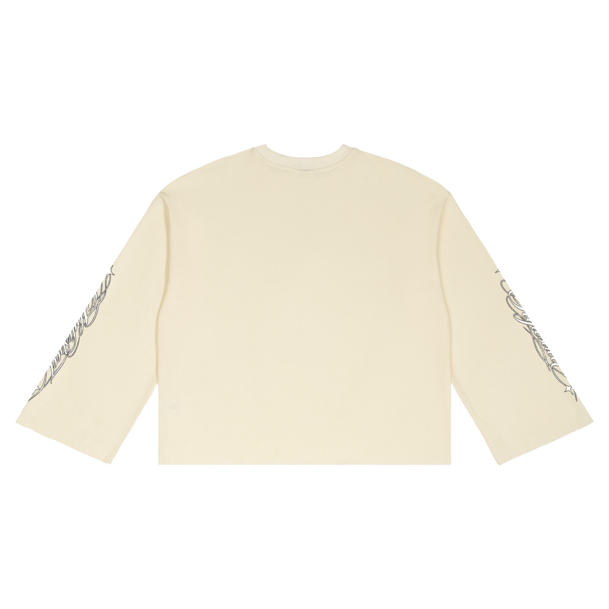 STYLESTREET Raw-Edge Waffle Long-Sleeve T-Shirt