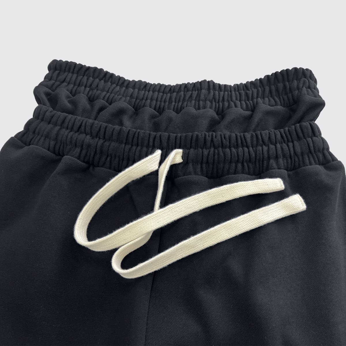 STYLESTREET Double-Waist Cotton Wide-Leg Sweatpants