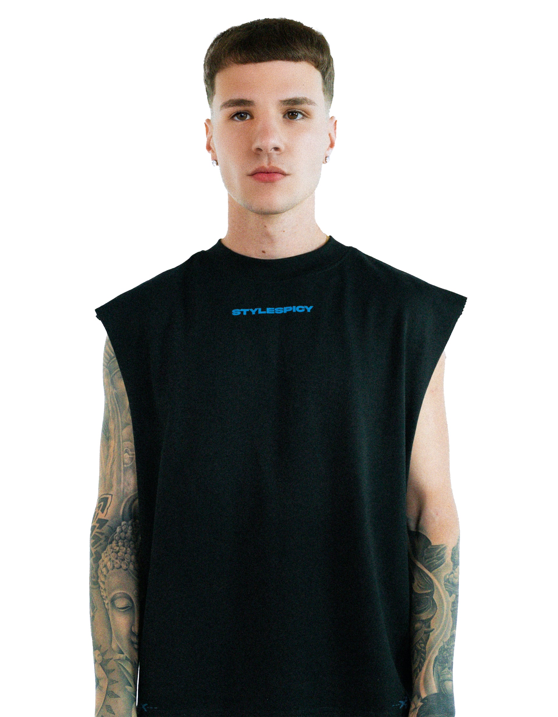 Boxy Tank Top - STYLESPICY BLACK