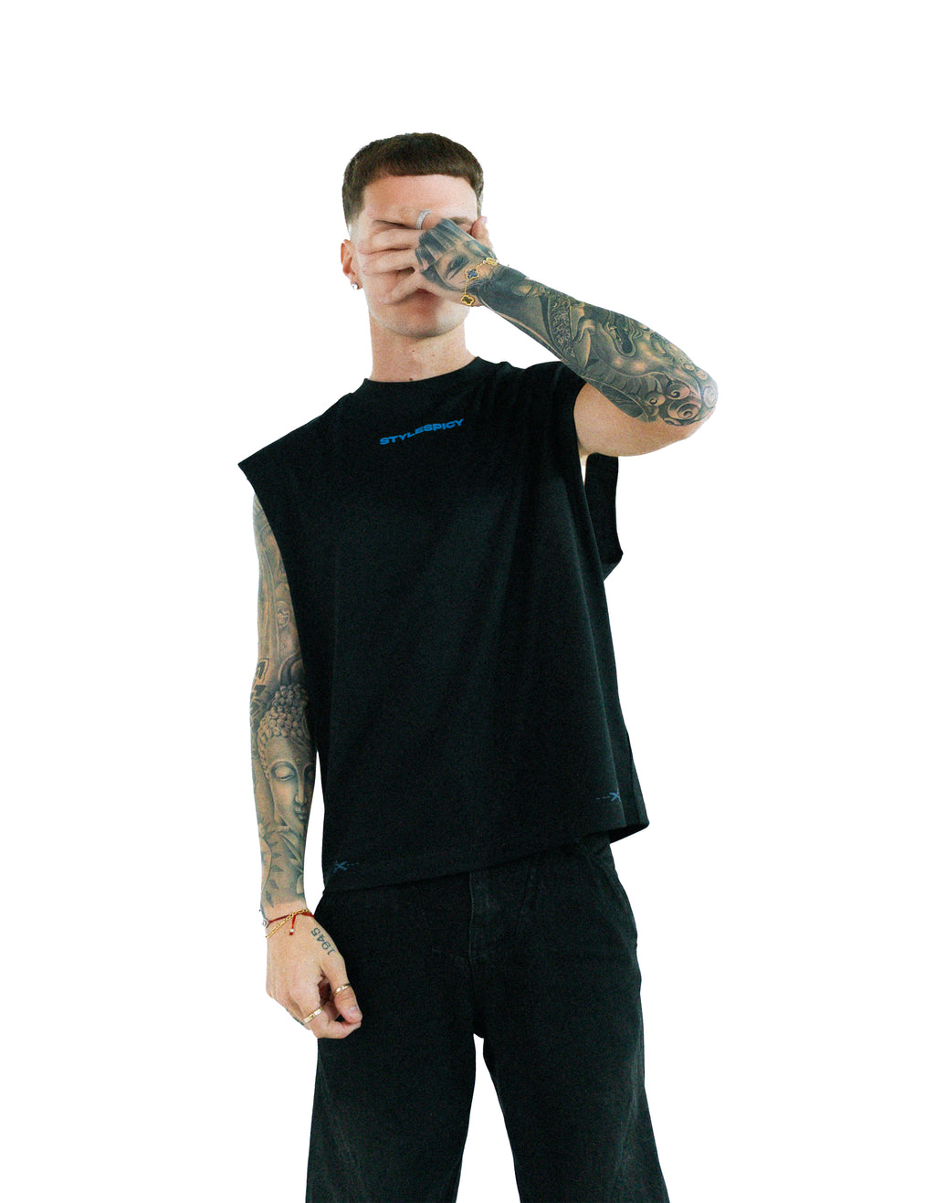 Stylespicy — Tank Top Boxy Fit Negra 280GSM