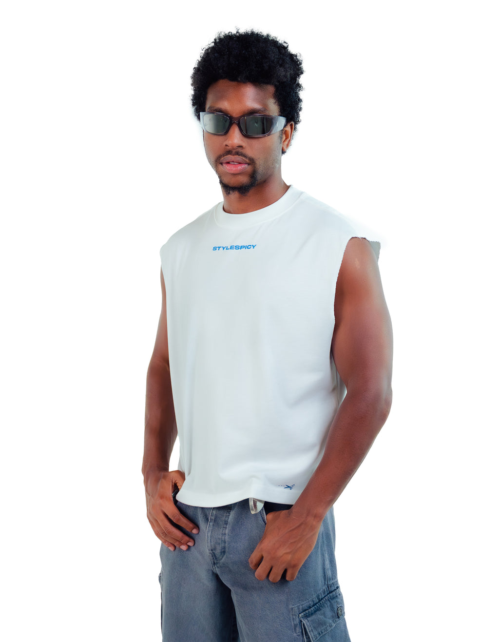 Stylespicy — Tank Top Boxy Fit Blanca 280GSM
