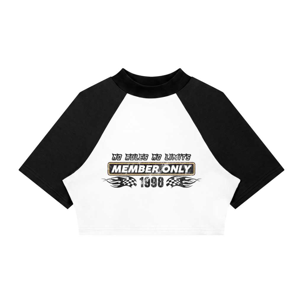 STYLESTREET — Women's Color Block Raglan Crop Tee