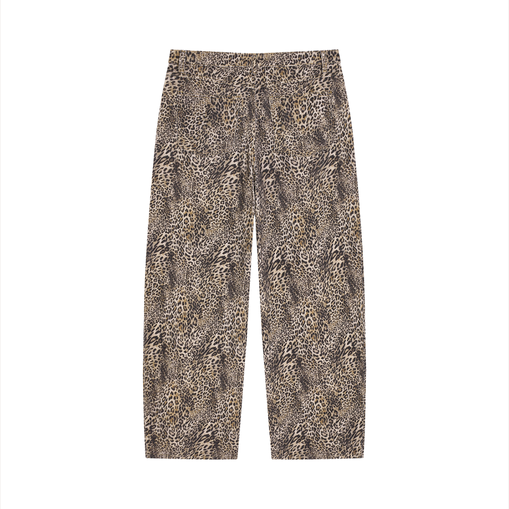 STYLESTREET — Vintage Wash Leopard Wide-Leg Jeans