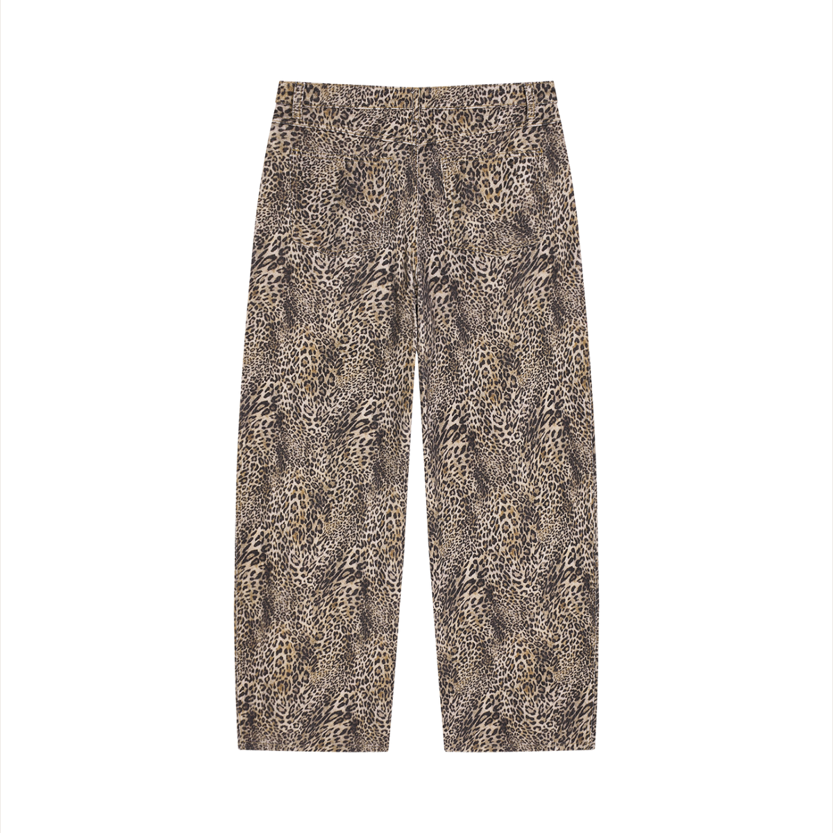 STYLESTREET — Vintage Wash Leopard Wide-Leg Jeans