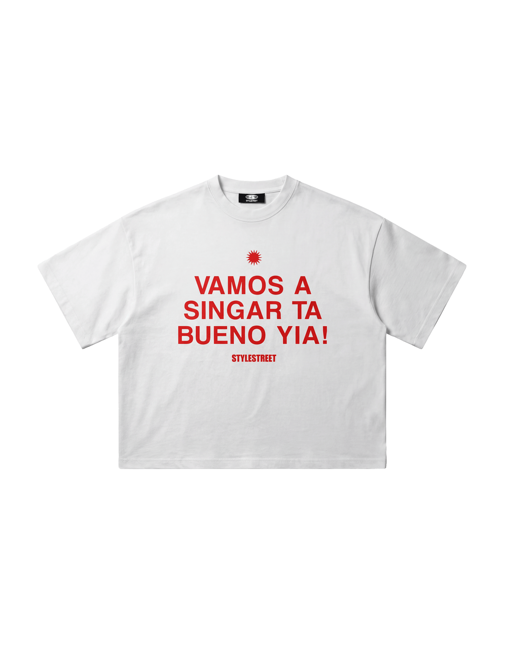 VAMOS A SINGAR - T SHIRT WHITE BOXY FIT