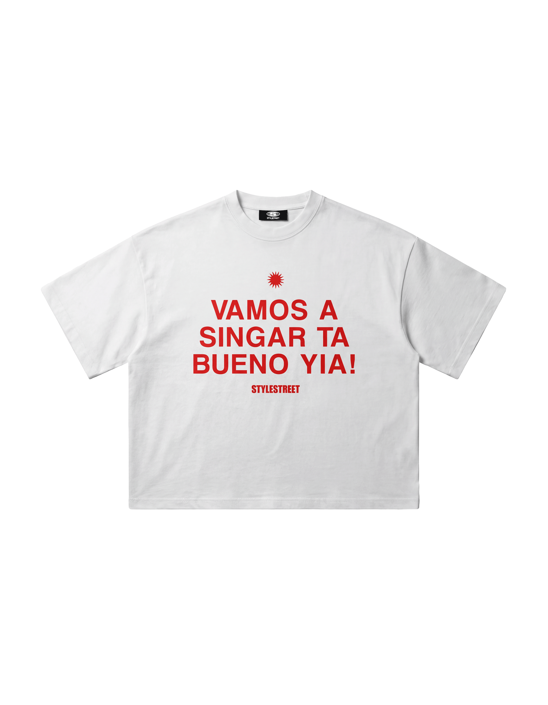VAMOS A SINGAR - T SHIRT WHITE BOXY FIT