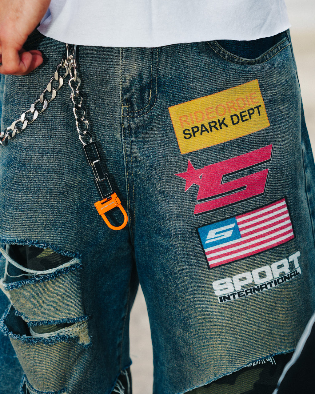 Camouflage Denim Shorts — Drop 05