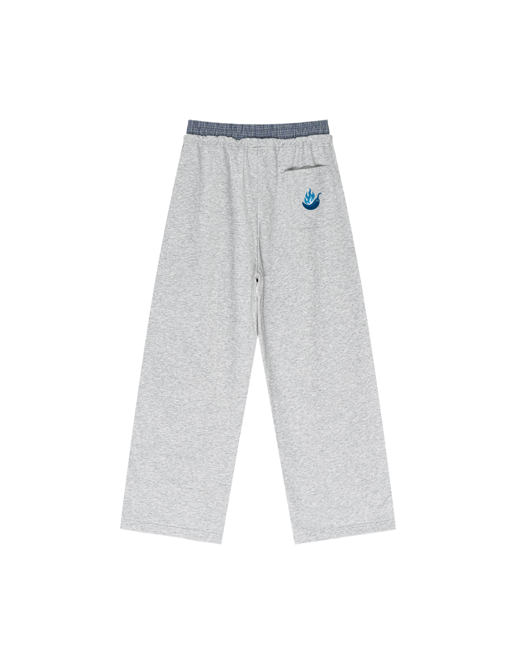 Plaid Contrast Waist Pants — Loose Fit