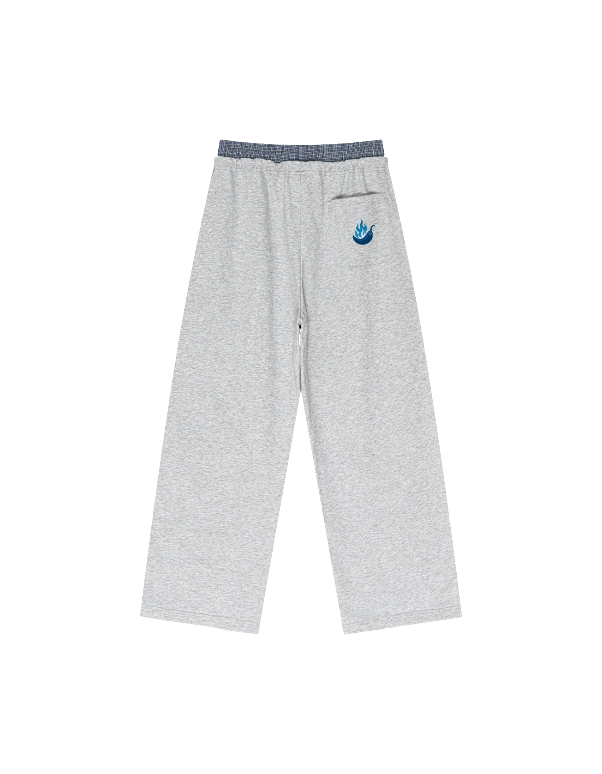 Plaid Contrast Waist Pants v2