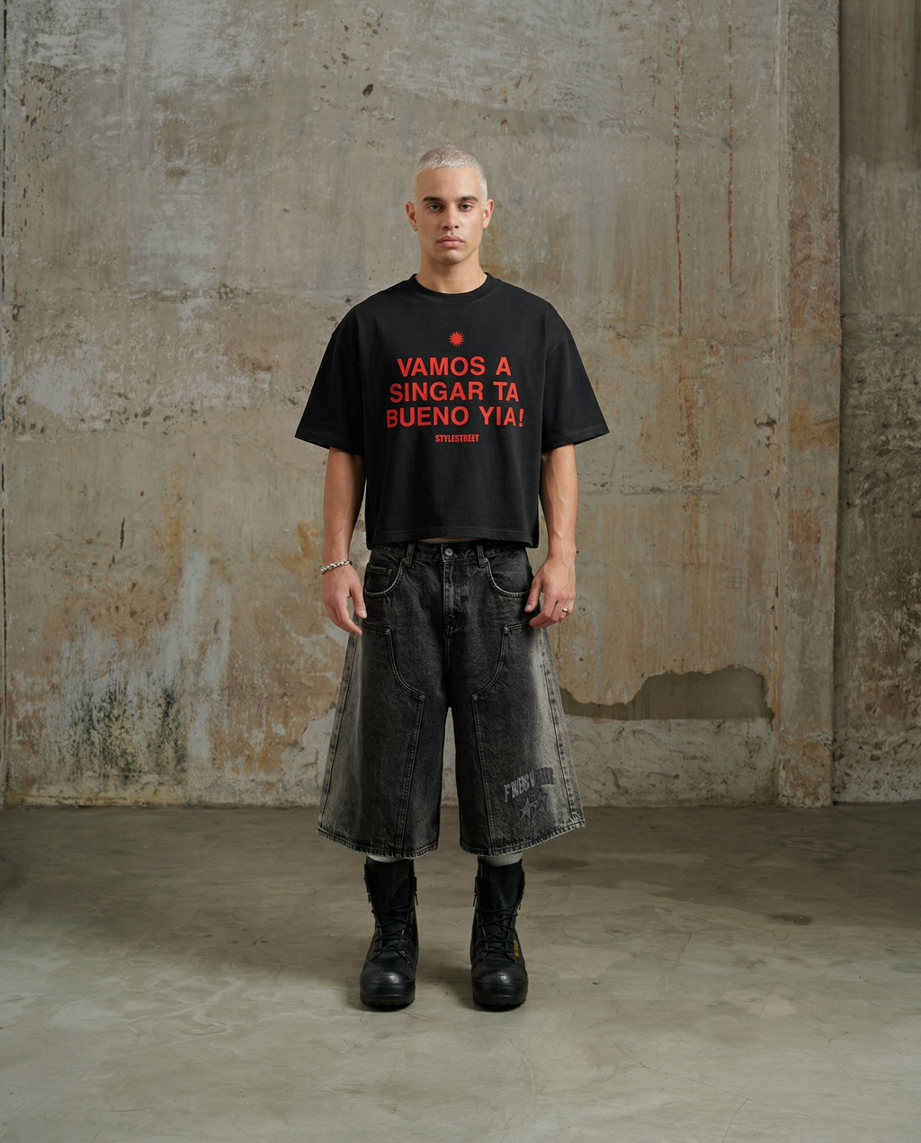Vamos a Singar — T-shirt Boxy Fit Negra