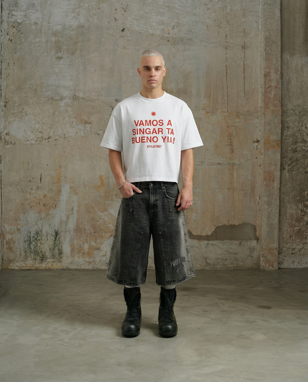 Vamos a Singar — T-shirt Boxy Fit Blanca