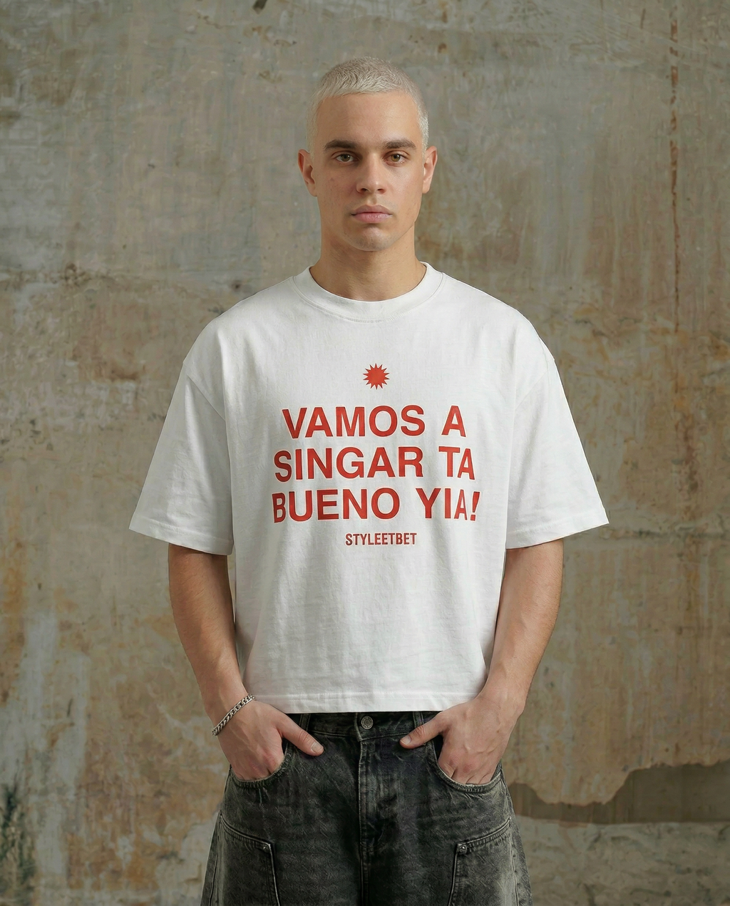 Vamos a Singar — T-shirt Boxy Fit Blanca