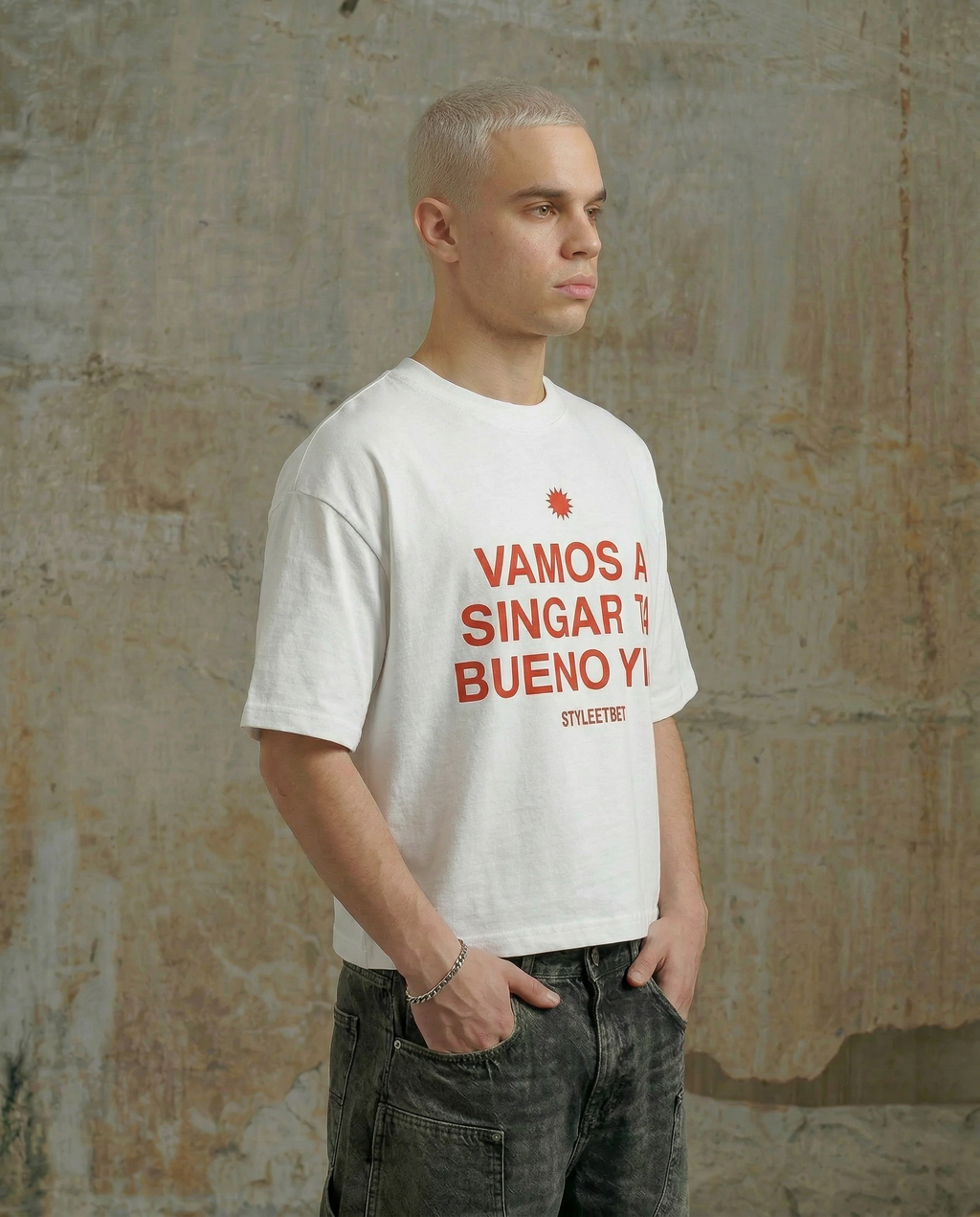Vamos a Singar — T-shirt Boxy Fit Blanca
