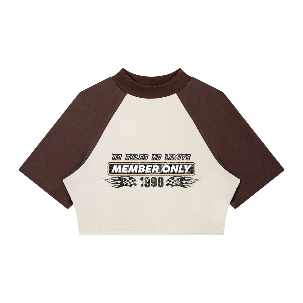 STYLESTREET — Women's Color Block Raglan Crop Tee