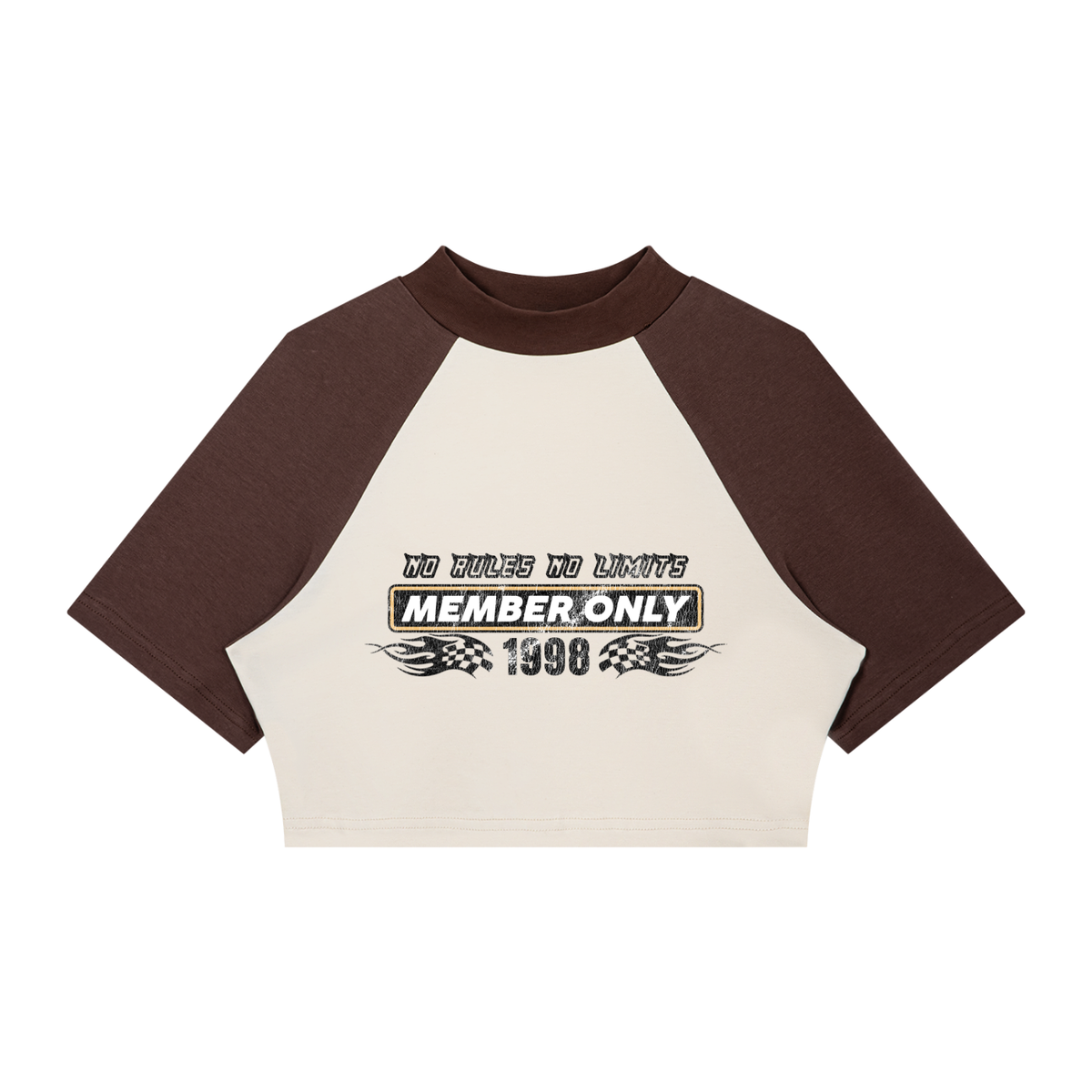 STYLESTREET — Women's Color Block Raglan Crop Tee