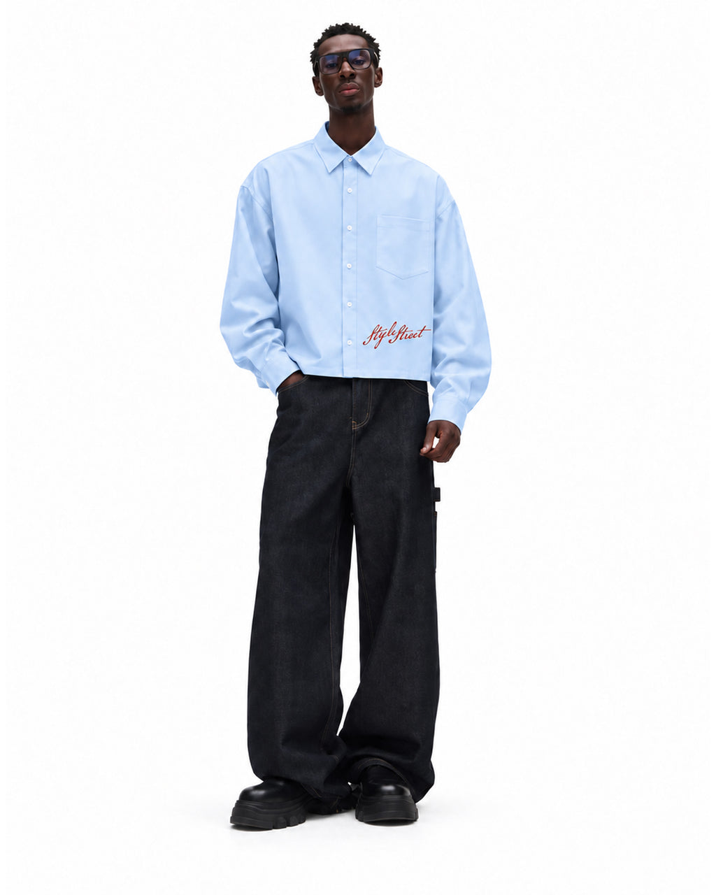 STYLESTREET — Boxy Button-Up Long Sleeve Shirt