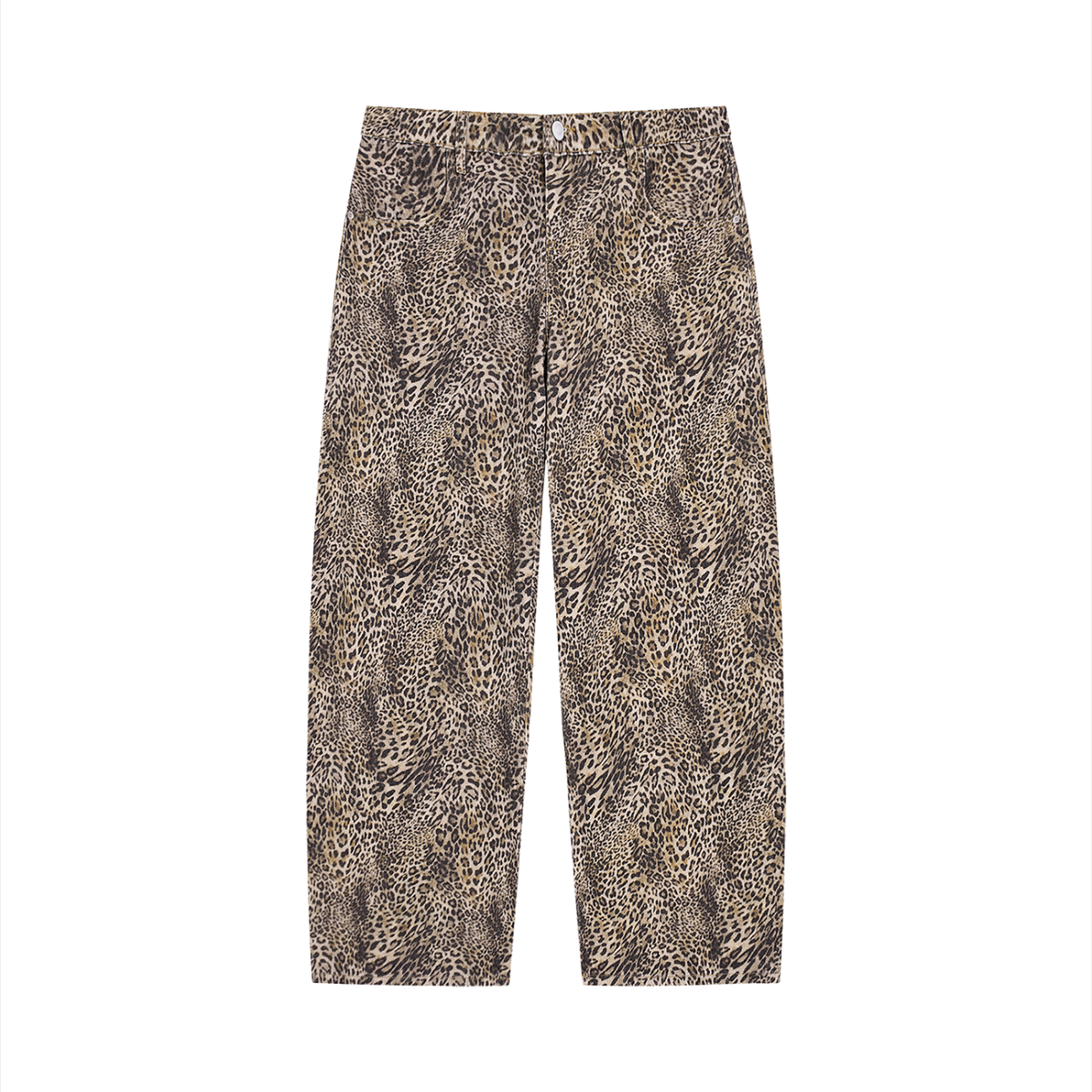 STYLESTREET — Vintage Wash Leopard Wide-Leg Jeans