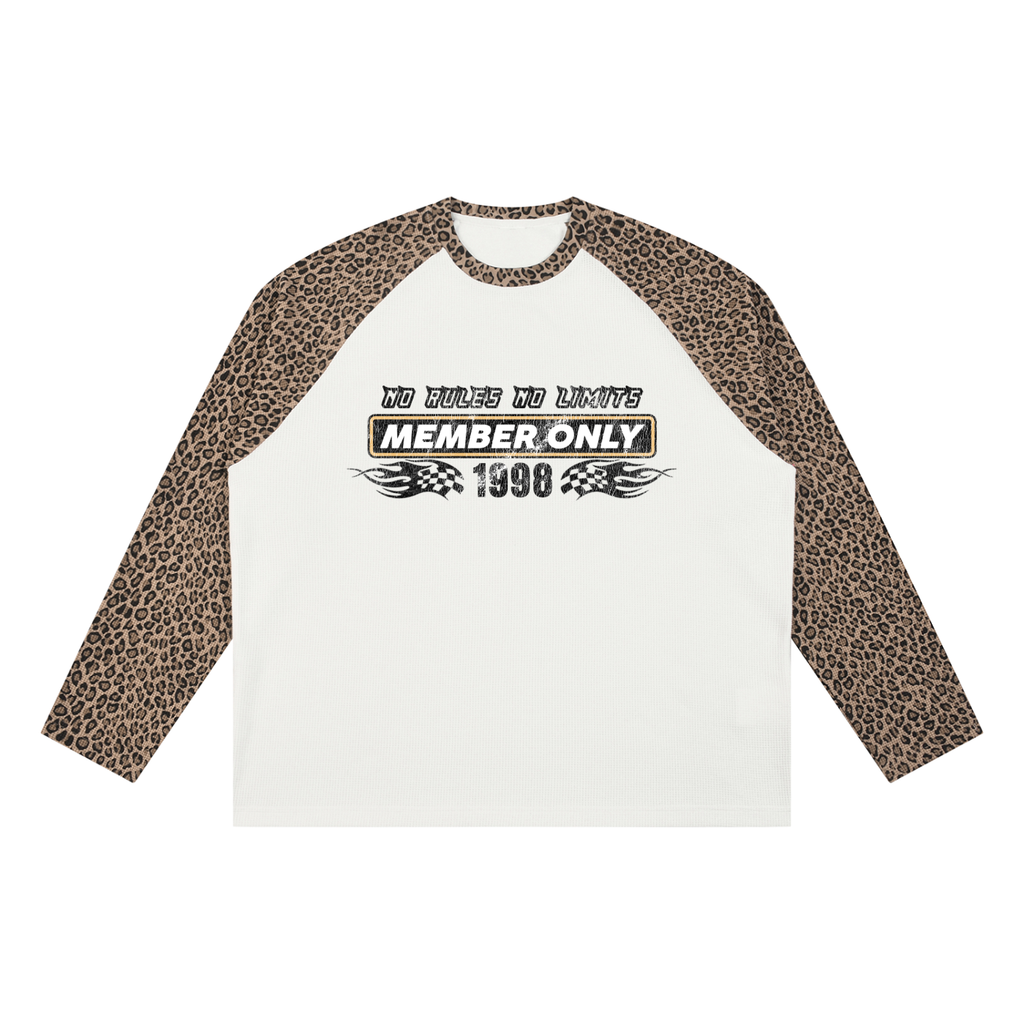 STYLESTREET — Leopard Raglan Long Sleeve T-Shirt
