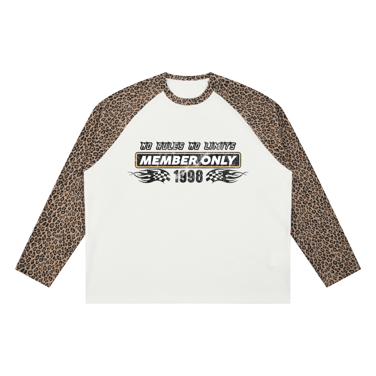 STYLESTREET — Leopard Raglan Long Sleeve T-Shirt