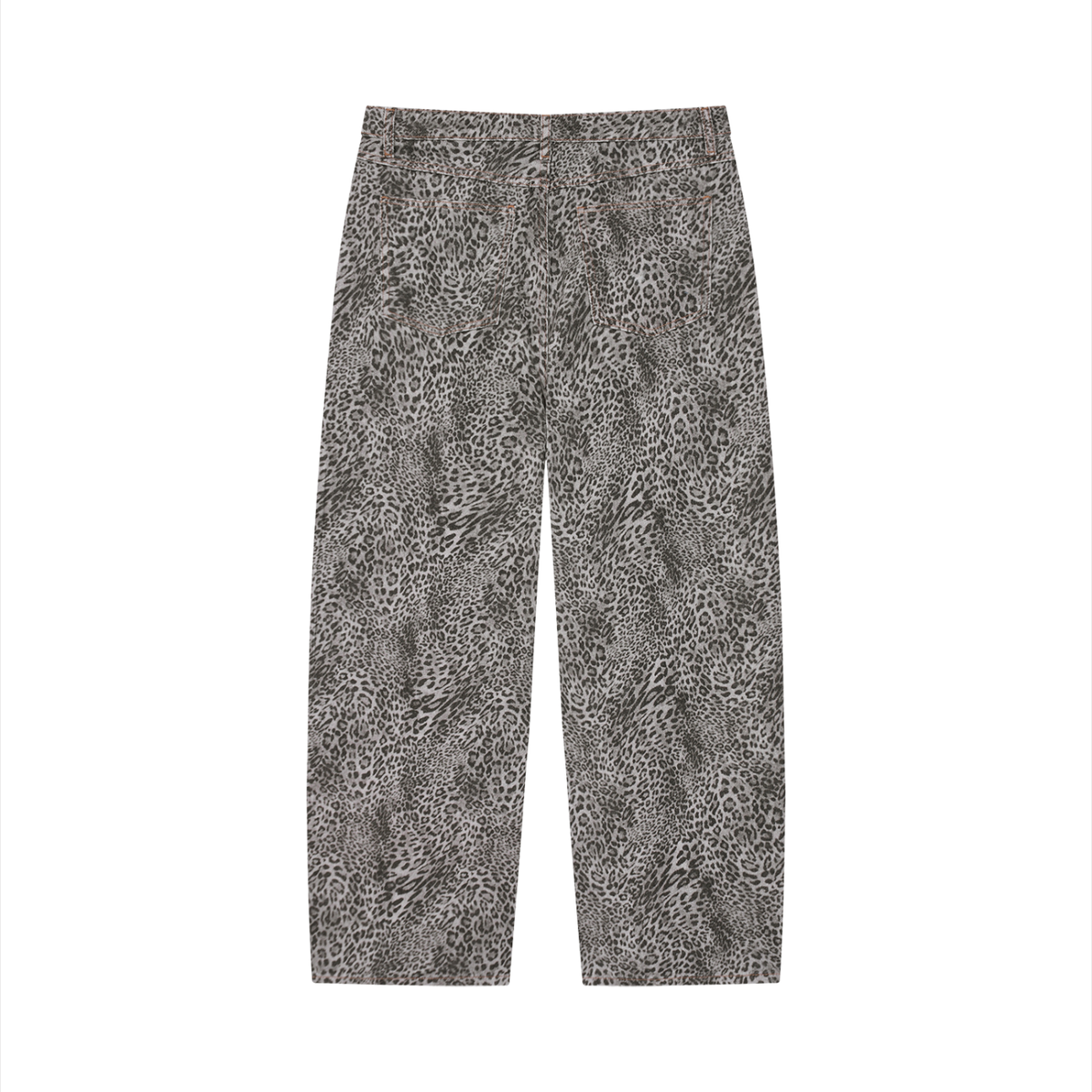 STYLESTREET — Vintage Wash Leopard Wide-Leg Jeans