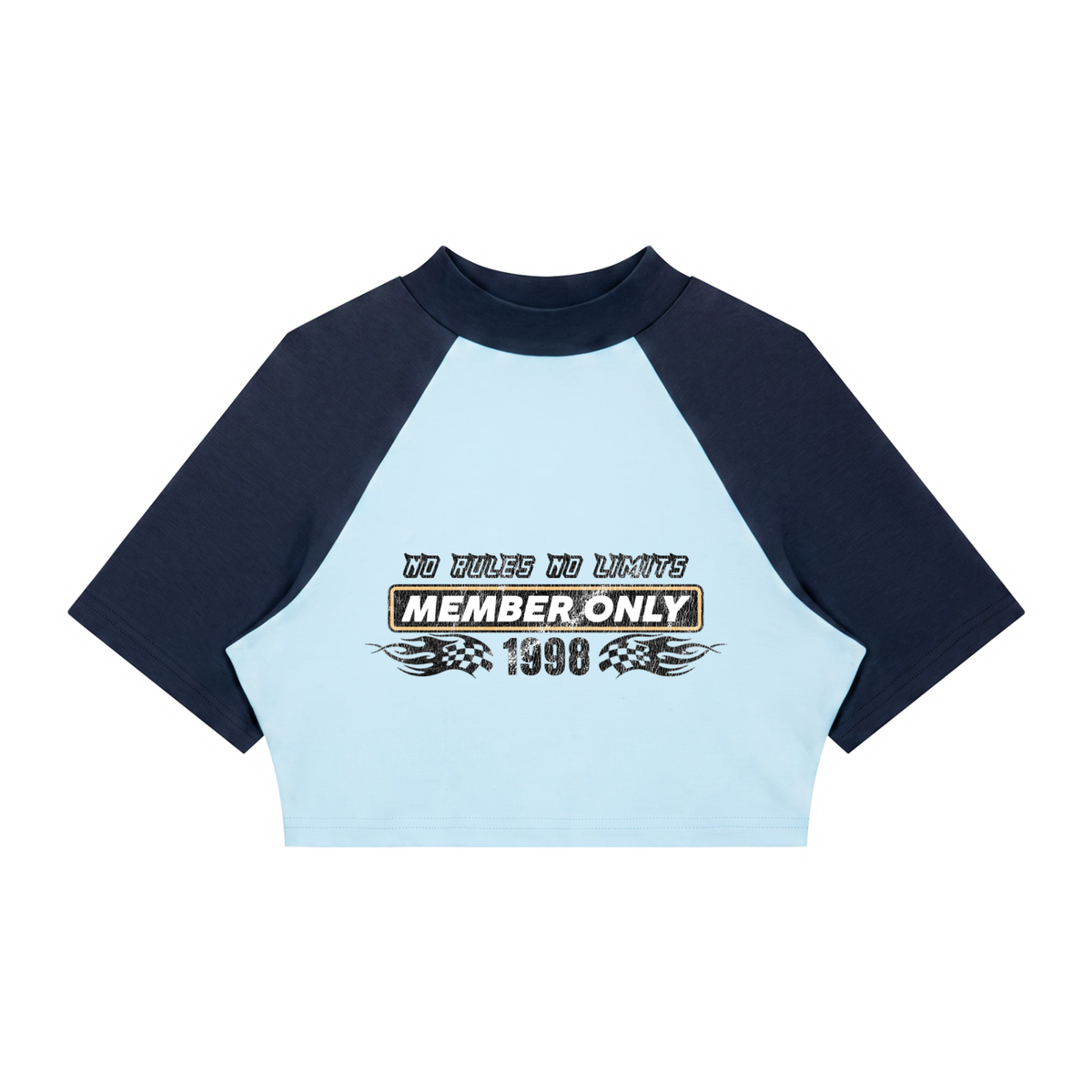 STYLESTREET — Women's Color Block Raglan Crop Tee