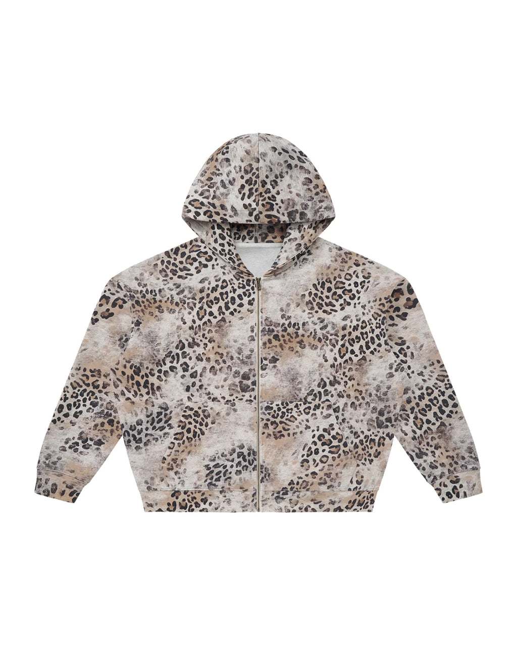 STYLESTREET — Vintage Wash Leopard Zip Hoodie