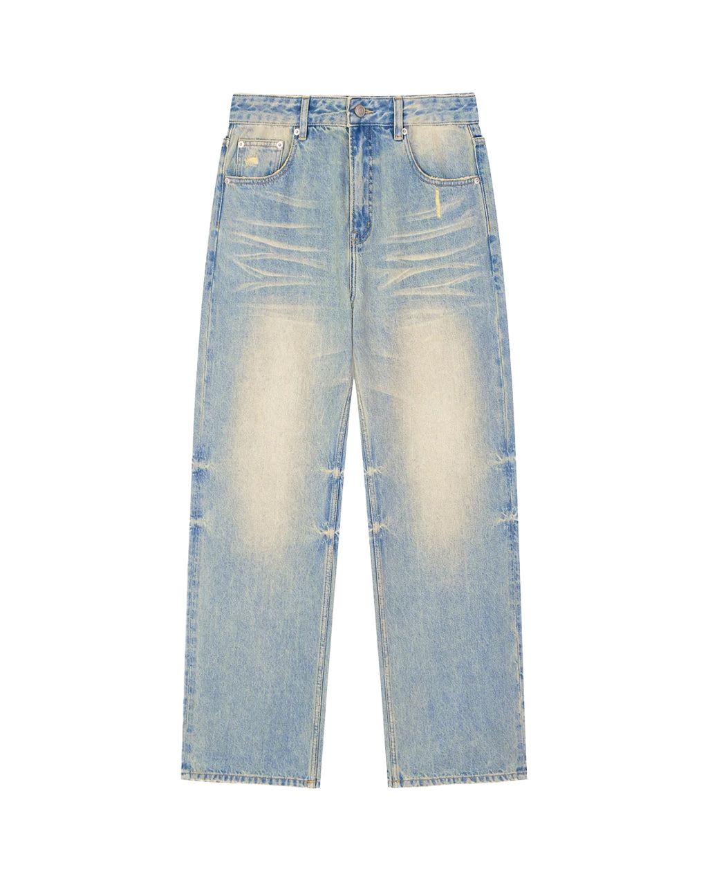 STYLESTREET — Sun Fade Raw Hem Wide-Leg Jeans