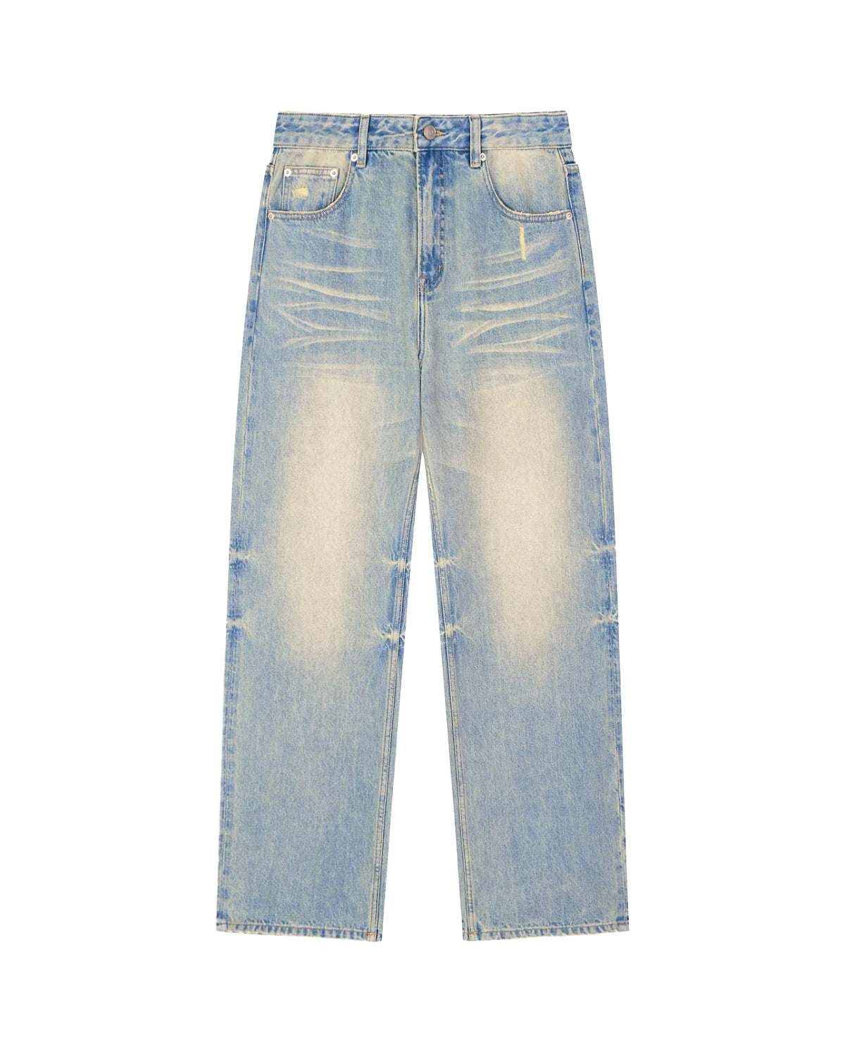 STYLESTREET — Sun Fade Raw Hem Wide-Leg Jeans