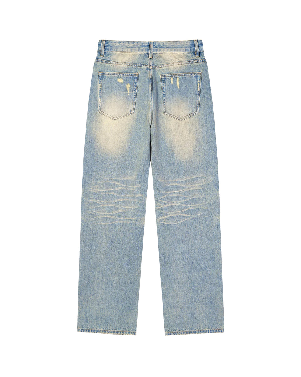 STYLESTREET — Sun Fade Raw Hem Wide-Leg Jeans