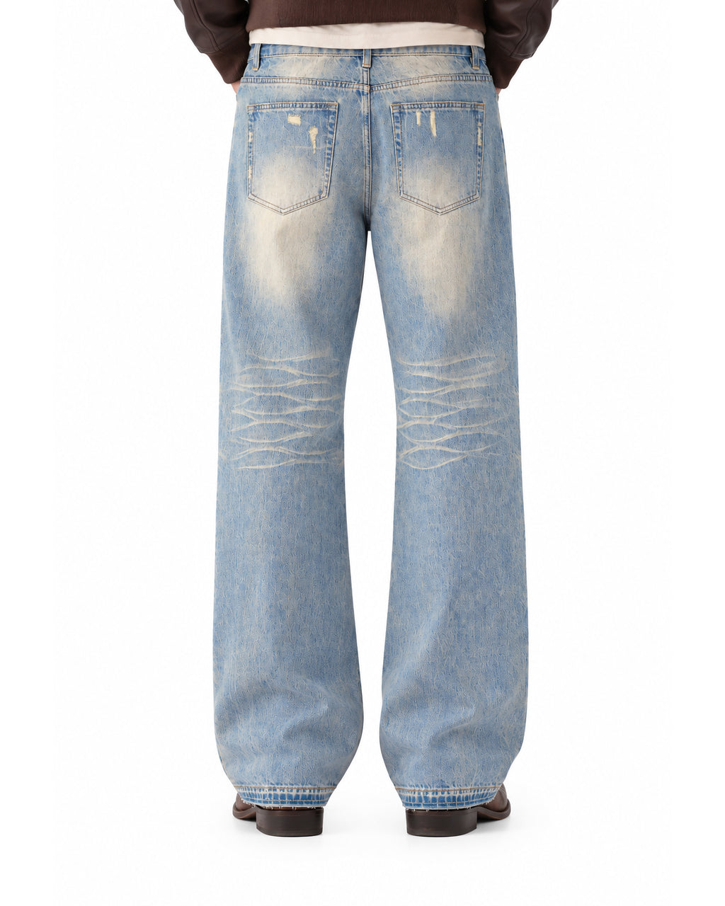 STYLESTREET — Sun Fade Raw Hem Wide-Leg Jeans