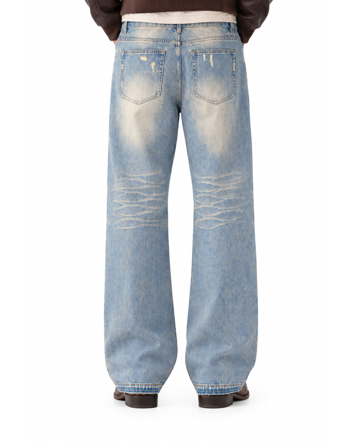 STYLESTREET — Sun Fade Raw Hem Wide-Leg Jeans