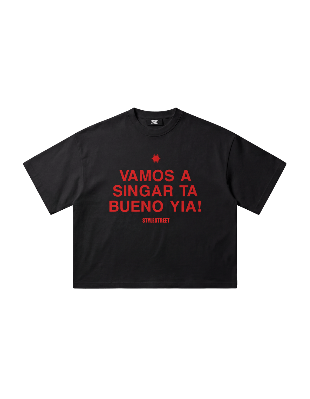 VAMOS A SINGAR - T SHIRT BLACK BOXY FIT
