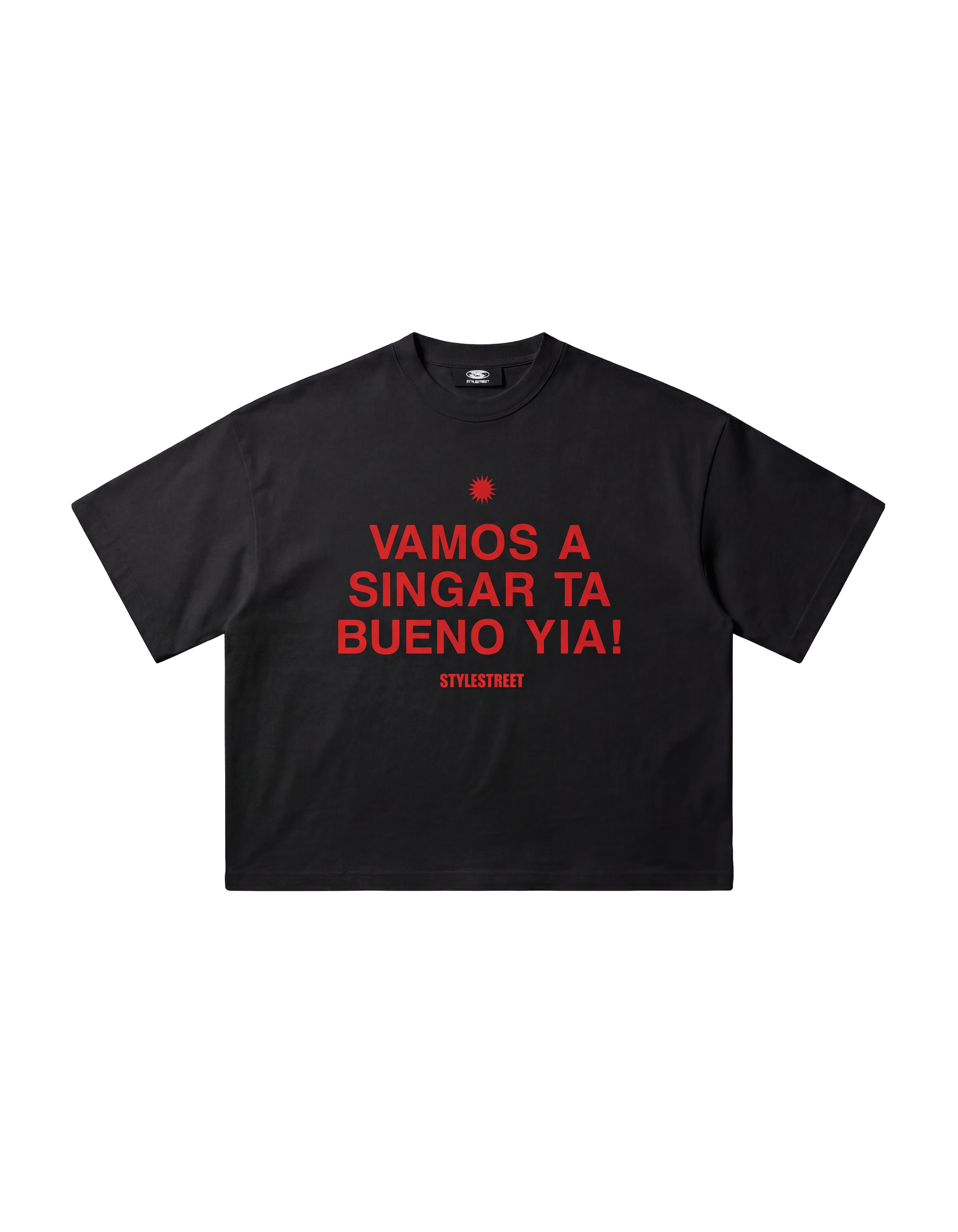 VAMOS A SINGAR - T SHIRT BLACK BOXY FIT