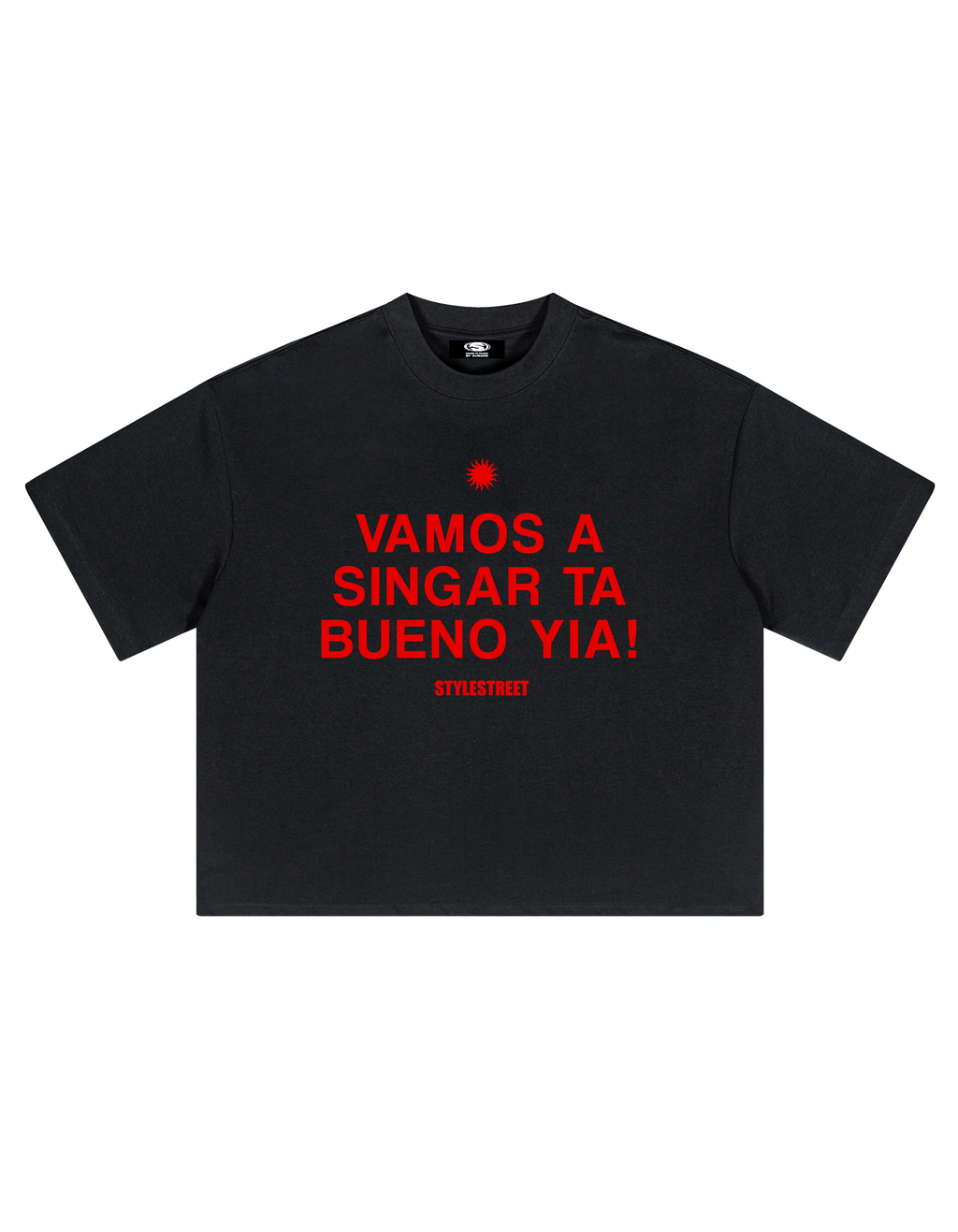 Vamos a Singar — T-shirt Boxy Fit Negra