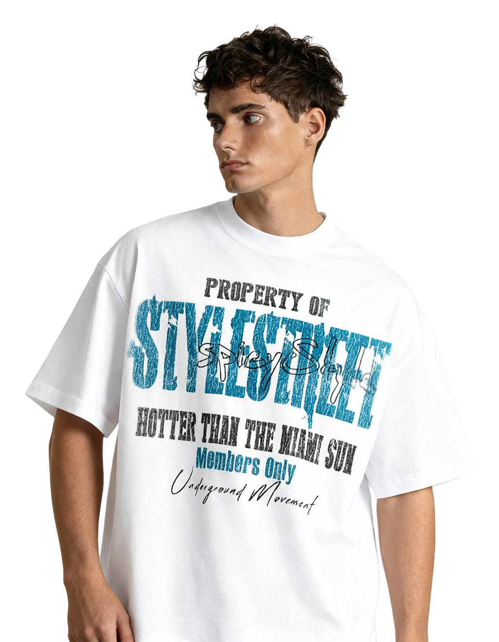 Stylespicy — T-shirt Cropped Boxy Fit Blanca 280GSM