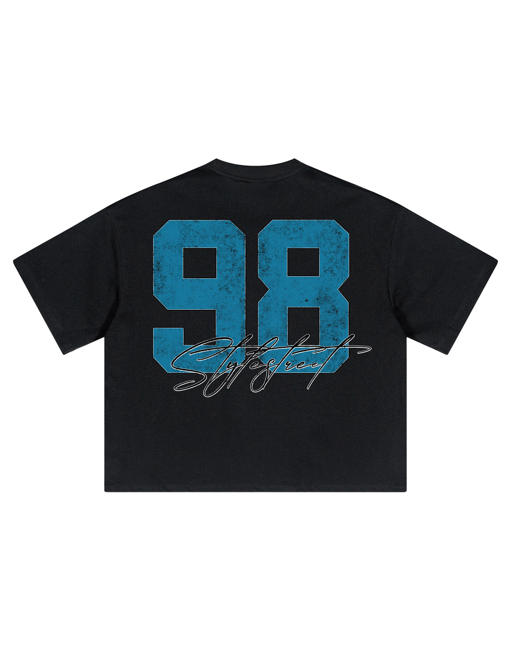 Stylespicy — T-shirt Cropped Boxy Fit Negra 280GSM