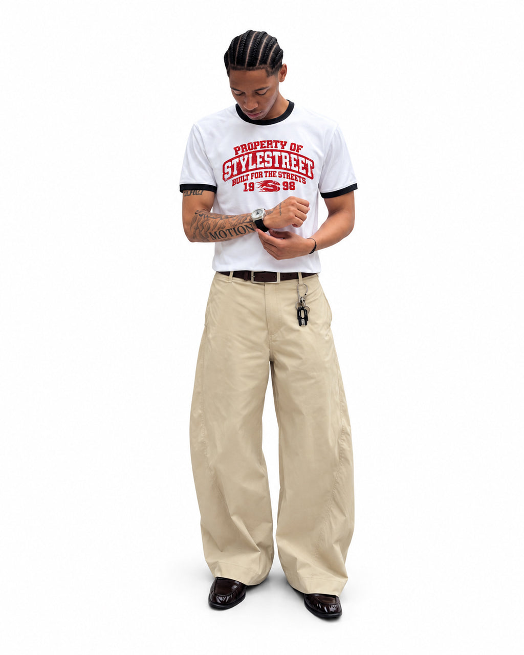 STYLESTREET — Classic Ribbed Ringer T-Shirt